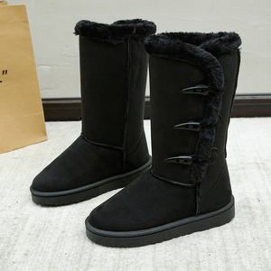 Stivali da Neve da Donna in Offerta con Suola Interna in Pelliccia, Materiale Scamosciato, Fibbia a Corno, Antiscivolo e Caldi - Product Image 5