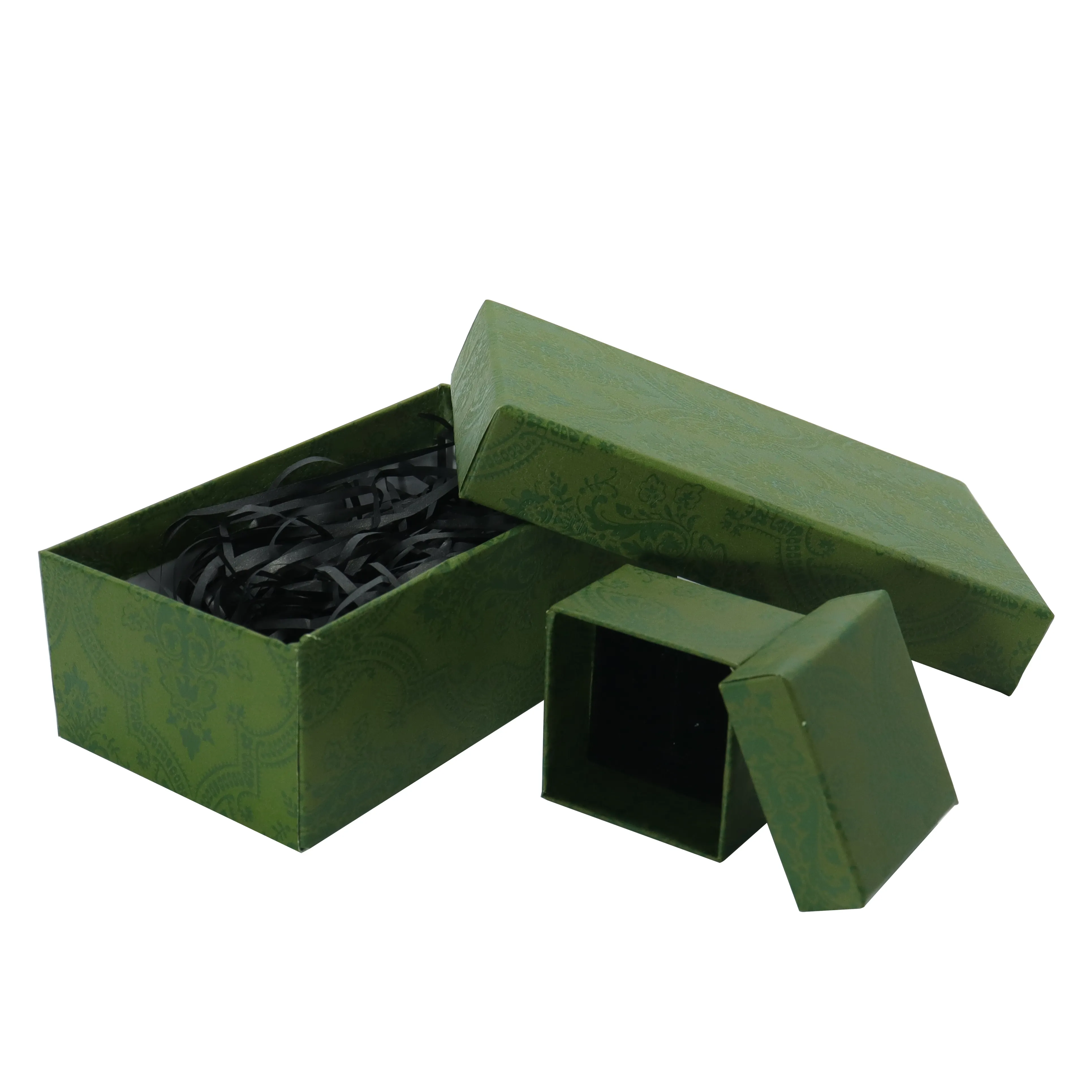 사용자 정의 다른 크기 접을 수있는 크래프트 종이 고급 포장 작은 결혼 선물 상자 뚜껑과 기본 보석 상자
