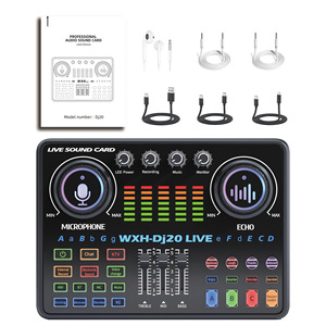 Scheda Audio Esterna <span class=keywords><strong>Professionale</strong></span> DJ20 con Cancellazione del Rumore, Interfaccia di Registrazione in Studio Portatile per PC/Telefono, Doppia Funzione per Trasmissioni - Product Image 2