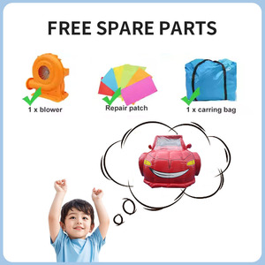 Opblaasbaar cartoonauto-model, op maat gemaakte evenementendecoratie, commerciële springkasteel, kindvriendelijk, milieuvriendelijk, op maat gemaakt, 0,55 mm PVC - Product Image 6