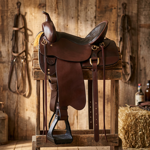 Silla de Montar Inglesa de Cuero de Búfalo Auténtico BS International NA81 - Alta Comodidad, Suave, Ecológica, Sostenible y Transpirable - Product Image 1