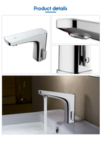 Robinet infrarouge automatique en laiton chromé, w, robinet intelligent, lavabo, capteur tactile mélangeur d'eau