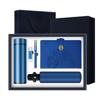 Cadeau d'entreprise promotionnel : Bloc-notes A5 avec stylo logo, gourde 500 ml, clé USB 32 Go, parapluie automatique - Cadeau d'affaires personnalisable 5-en-1
