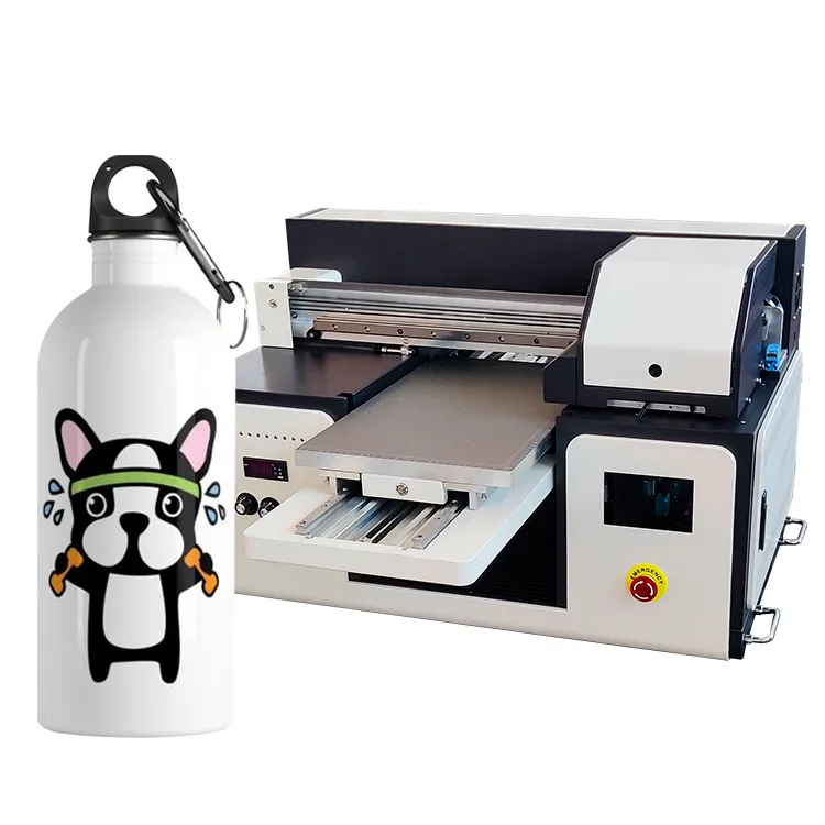 A3 A4 Uv Print Machine Glazen Fles Roterende Drukplaat Voor Cilindrische Fles Drukmachine