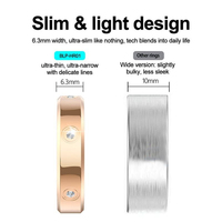 Nouvelle Bague Connectée de Santé en Acier Diamanté AI 6,3 mm, Vente Chaude Usine, Suivi Variabilité du Stress, Cycle Menstruel, Soins Familiaux, Application de Suivi du Sommeil