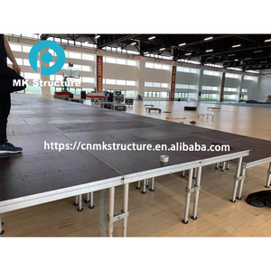 Nhà Máy Bán Hàng Trực Tiếp Xách Tay Tiệc Di Động Giai Đoạn Gấp Mạnh Mẽ Thiết Kế Kính Nhôm/Hợp Kim Nhôm Pallet Cho Khách Sạn - Product Image 5