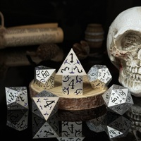 Jeu de dés de table à motif chauve-souris gothique, dés en métal pour jeux de rôle, Dungeons and Dragons