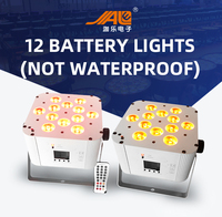 Éclairage de scène professionnel sans fil 12 batteries alimenté par LED
