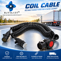 Câble spiralé 7 broches HJYAJZT pour remorque, câblage électrique anti-âge 1 à 2 avec interrupteur d'arrêt d'urgence pour remorquage intensif