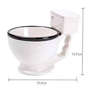 Proveedores al por mayor otra novedad 3D coofee personalizado taza de inodoro de cerámica de porcelana de forma única logotipo personalizado - Product Image 6