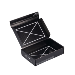 Black Simple Advanced Storage Small Carton Paper Box Gift Airplane Box Corrugated Open box