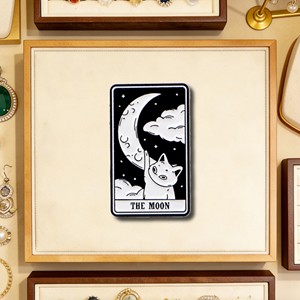 Broche personnalisée en émail noir, style dessin animé, antique et moderne, motif Carte de <span class=keywords><strong>la</strong></span> <span class=keywords><strong>Mort</strong></span> XIII, gothique et occulte, vente en gros - Product Image 3