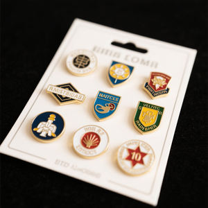 Logo perusahaan kustom hadiah pakaian lencana Magnet logam produsen kustom Pin kerah Enamel keras untuk pakaian - Product Image 5