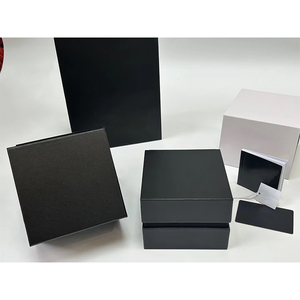 Luxury leather <b>Watch</b> Box <b>case</b> Wholesale Custom Logo Black Luxury Packaging Box for Single <b>Watch</b> - Product Image 4