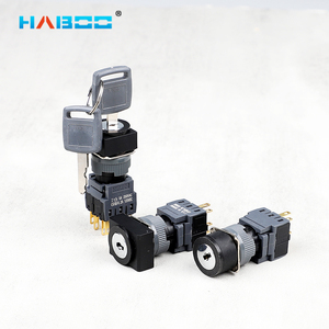 مفتاح تبديل مفتاح IP65 بـ 16 ، 3 موضع مع مفتاحين مزلاج إلكتروني 2no2nc مفتاح قفل زر ضغط - Product Image 6