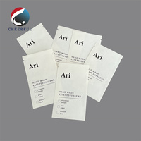 Papier kraft blanc personnalisé, emballage de poudre scellée sur 3 côtés, pochette plate, sac biodégradable thermoscellable, sachet cosmétique