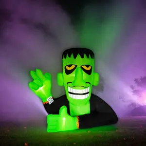 6FT Waterproof Inflatable Green-Faced Monster For Festive Halloween Decorations For Advertising