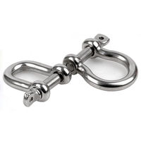 D manille de levage d'arc 4 5 6 8 10 12 14 16 18 20 22 25mm en acier inoxydable