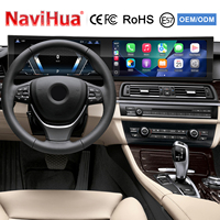 Двухэкранный 32-дюймовый изогнутый экран Navihua для BMW 5 серии F10/F11/F18 с Android Auto, GPS-навигацией, CarPlay и аудиосистемой