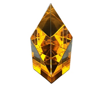 Trophée personnalisé en cristal fantaisie, tasse de <span class=keywords><strong>musique</strong></span> gravée, verre irrégulier clair, trophée pour Plaques d'affaires - Product Image 1
