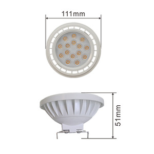 3000 K 45000 K 6000 K Dimmable Lampe de Tache Dia 111mm 12 W LED Projecteur AR111 avec <span class=keywords><strong>GU53</strong></span> Base - Product Image 6