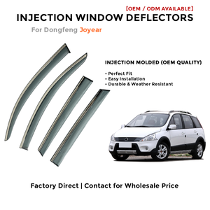 Injection Window Visors Rain Guards for Dongfeng Joyear | Side Window Deflectors Custom Fit Auto Accessories - Product Image 2