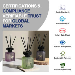 Diffuseur de parfum en verre écologique 100 ml <span class=keywords><strong>SECRET</strong></span> GARDEN/WHITE ROSE/REEN WOOD, désodorisant d'ambiance décoratif pour la maison - Product Image 4