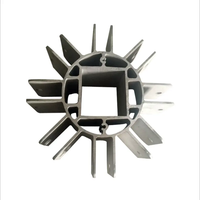 Dissipateur thermique en aluminium extrudé série 6000 avec ailettes pliées, conception sur mesure, services de pliage, soudage et découpe