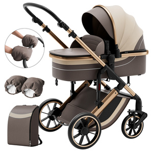 Passeggino di Lusso per Neonati, Carrozzina 0-6 Mesi, Carrello con Portabebè e Borsa per la Mamma - Product Image 1