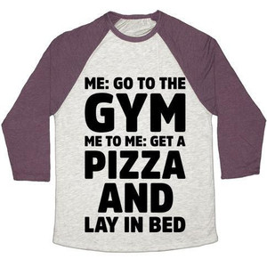 Camiseta de béisbol unisex Me to Me Go the Gym Tri-Blend - Product Image 2