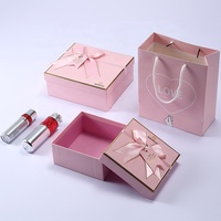 Boîte d'emballage cadeau de Noël 2 pièces avec couvercle et base orange imprimé de logo personnalisé en gros pour emballage cosmétique