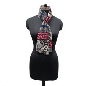 Women's Long Chiffon <b>Scarf</b> <b>Floral</b> Print Reversible Digital Printing All Seasons Daily Wear Accessory - Product Image 1