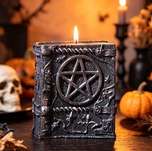 Vela Aromática de Cera de Soja con Forma de Grimoire Vintage, Hecha a Mano, Ecológica, Vela Misteriosa con Diseño de Libro Oculto para Halloween Gótico - Product Image 3