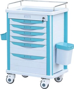 Chariot médical d'urgence en ABS, chariot d'urgence pour les accidents, chariot d'anesthésie, chariot à médicaments pour hôpital, chariot à médicaments, vente chaude - Product Image 4