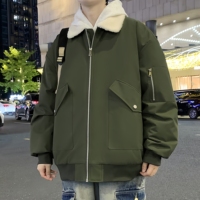 Vestes en duvet pour hommes en gros, vestes épaisses tendance pour hommes, manteaux décontractés à fermeture éclair, vestes en duvet pour hommes personnalisables avec logo pour l'hiver