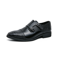 Mocassins pour hommes en cuir d'alligator anglais avec boucle métallique, antidérapants, respirants, imperméables, pour le bureau, les mariages et les occasions habillées