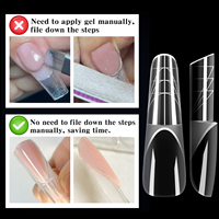 Boîte de 150 moules à ongles transparents en amande, double usage, sans papier, pour extension, OEM/ODM, pour salon de manucure UV Gel