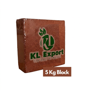 KL Export Bloc de Fibres de Coco et de Tourbe Biologiques 5Kg Haute Rétention d'Eau Écologique pour la Culture Agricole et les Fleurs - Product Image 1