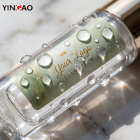 Autocollants prédécoupés Yingao avec logo personnalisé, autocollants en vinyle imperméables pour marque cosmétique, impression d'étiquettes pour emballages de gloss à lèvres