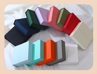 Caja de Joyería Magnética de Doble Apertura Multicolor en Stock, Empaque de Regalo para Anillos, Pendientes, Collares, Pulseras y Otras Joyas