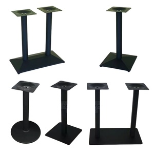 בסיס שולחן אוכל ממתכת שחורה, יצוקה, מצופה אבקה, עמידה במיוחד - Product Image 1