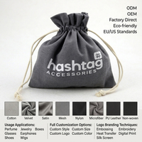 Sac en toile de coton 100% réutilisable avec cordon de serrage, logo personnalisé, sac cadeau, sac anti-poussière pour savons, bijoux, verre, parfum