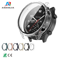 Pour OPPO montre Sport Smartwatch boîtier en verre trempé protecteur d'écran couverture rigide PC pour Oneplus montre 2R couverture