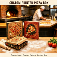 Boîtes à pizza en kraft de qualité alimentaire imprimées sur mesure, à emporter, 7-18 pouces, vente en gros