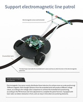 L130 diferencial CCD pista electromagnética vehículo Ackermann engranaje de dirección PID Control Modular coche inteligente