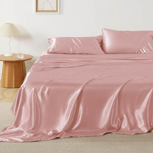 Satin Silk Bed Sheet Set 1800 Microfiber Extra Soft and Smooth Black with Silky Finish Woven Technique - Product Image 3