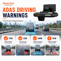 AlwayCare 4G AI Dash Cam dengan GPS Kartu SIM ADAS DMS Deteksi Kelelahan Pengemudi 1080P Penglihatan Malam Manajemen Armada Komersial