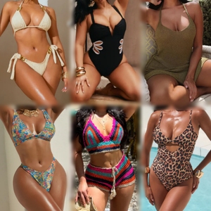 Conjunto de Ropa de Playa de Verano para Mujer, Bikini de Dos Piezas de Poliéster, Estampado Floral, Shorts Coloridos, Colección de Vestidos - Product Image 3