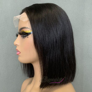 Cheveux vietnamiens naturels de 10 pouces, couleur naturelle, SDD, lisses comme des baguettes, 5x5 pour closure sans colle avec dentelle supérieure - Product Image 3