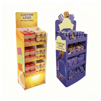 Étalage promotionnel en carton ondulé personnalisé, présentoir publicitaire, présentoir en carton pour chocolat et biscuits, présentoir POS, best-seller